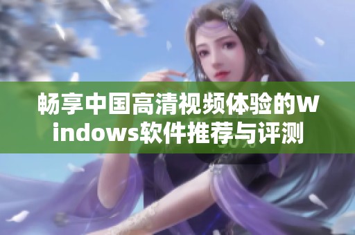 畅享中国高清视频体验的Windows软件推荐与评测