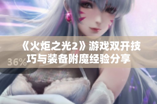 《火炬之光2》游戏双开技巧与装备附魔经验分享