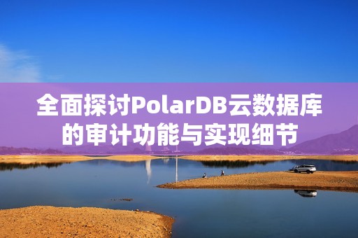 全面探讨PolarDB云数据库的审计功能与实现细节