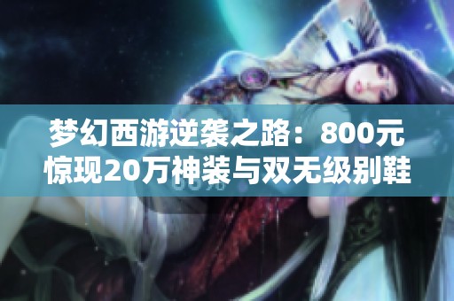 梦幻西游逆袭之路：800元惊现20万神装与双无级别鞋子！