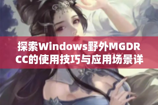 探索Windows野外MGDRCC的使用技巧与应用场景详解