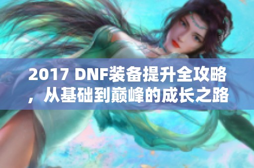 2017 DNF装备提升全攻略，从基础到巅峰的成长之路解析