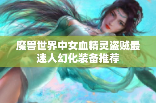 魔兽世界中女血精灵盗贼最迷人幻化装备推荐