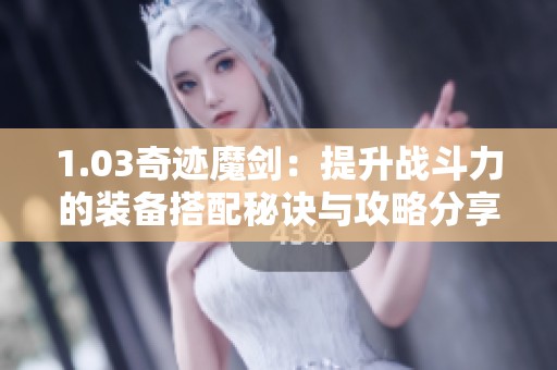 1.03奇迹魔剑：提升战斗力的装备搭配秘诀与攻略分享