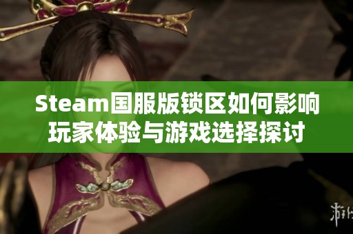 Steam国服版锁区如何影响玩家体验与游戏选择探讨