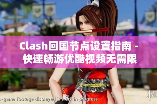 Clash回国节点设置指南 - 快速畅游优酷视频无需限制