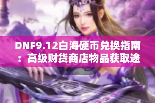 DNF9.12白海硬币兑换指南：高级财货商店物品获取途径解析