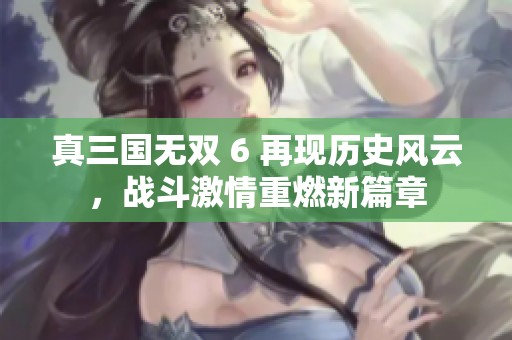 真三国无双 6 再现历史风云，战斗激情重燃新篇章