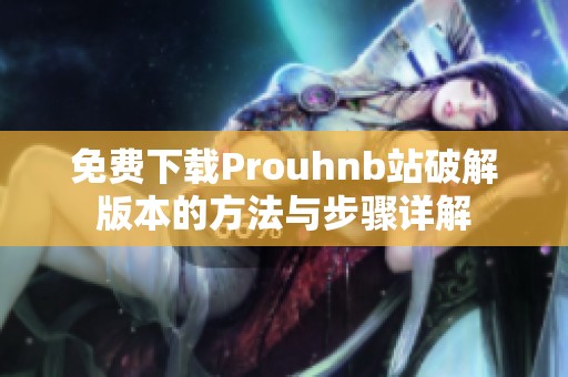 免费下载Prouhnb站破解版本的方法与步骤详解