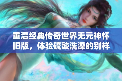 重温经典传奇世界无元神怀旧版，体验硫酸洗澡的别样乐趣