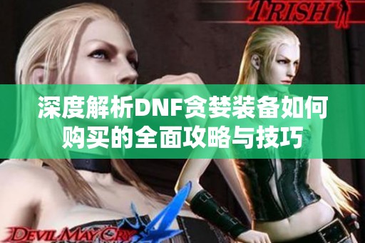 深度解析DNF贪婪装备如何购买的全面攻略与技巧