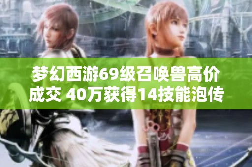 梦幻西游69级召唤兽高价成交 40万获得14技能泡传奇