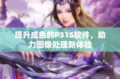 提升成色的P31S软件，助力图像处理新体验