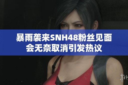 暴雨袭来SNH48粉丝见面会无奈取消引发热议