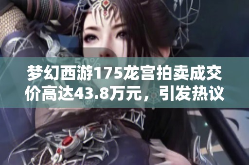 梦幻西游175龙宫拍卖成交价高达43.8万元，引发热议