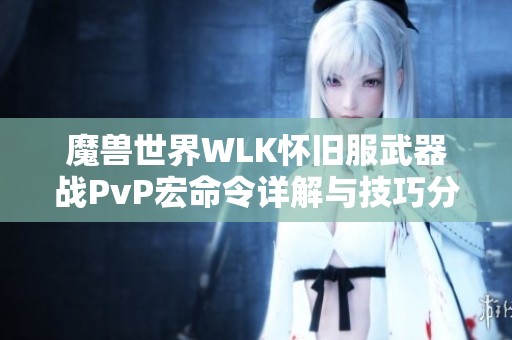 魔兽世界WLK怀旧服武器战PvP宏命令详解与技巧分享