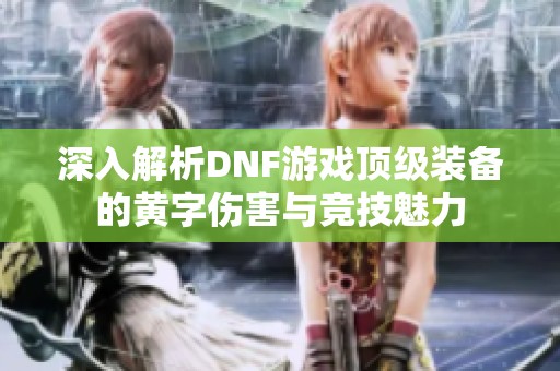 深入解析DNF游戏顶级装备的黄字伤害与竞技魅力