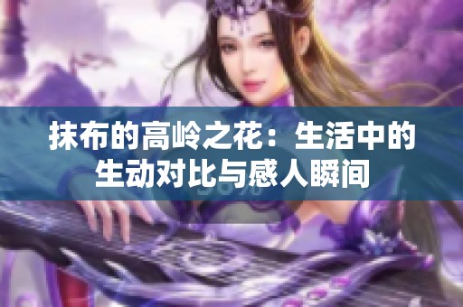 抹布的高岭之花：生活中的生动对比与感人瞬间