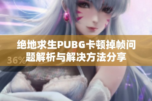 绝地求生PUBG卡顿掉帧问题解析与解决方法分享