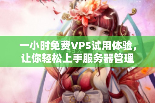 一小时免费VPS试用体验，让你轻松上手服务器管理